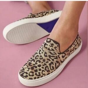 Rothy's Leopard Print Slip-On Sneakers Sz 8